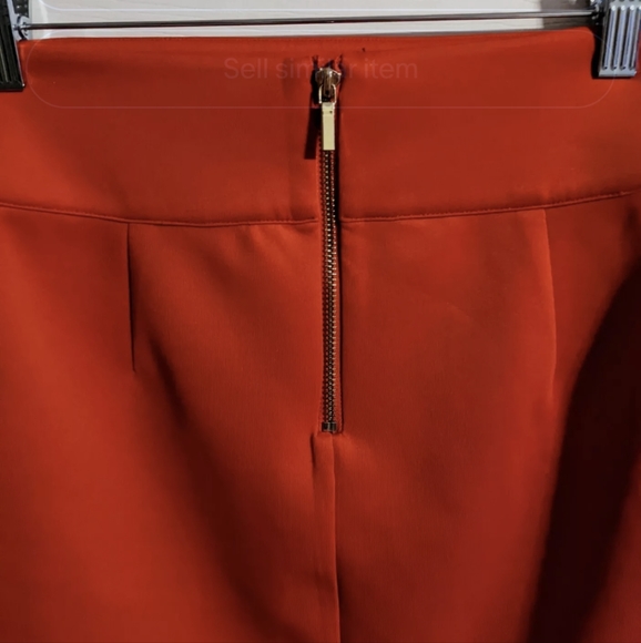 bebe Mini Skirt XS Orangish Red Stretchy Fitted Scuba Spring Y2K - Picture 4 of 5